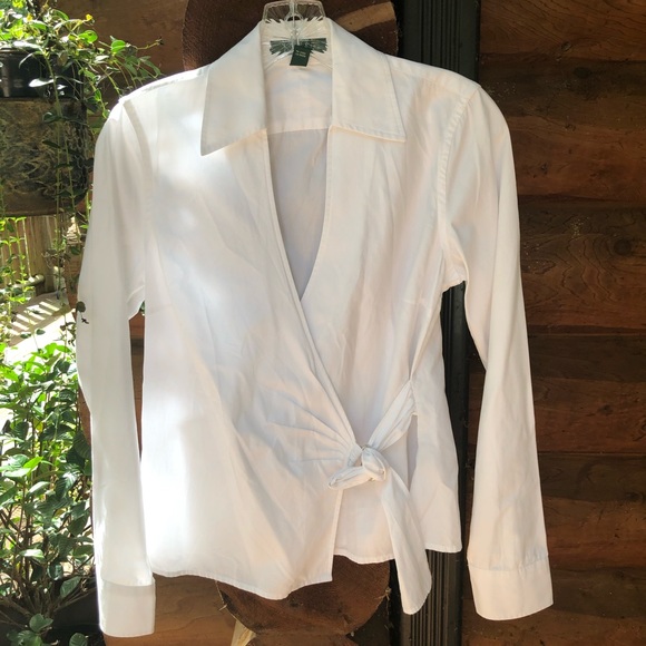 Ralph Lauren Tops - Ralph Lauren 100% white cotton blouse -size XS